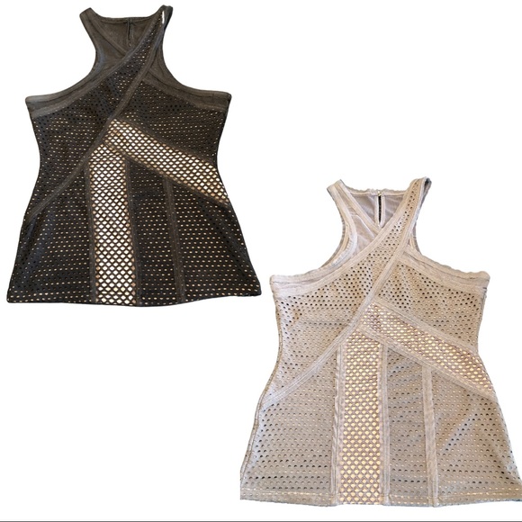 BCBG Max Azria Racer Knit Tank Tops. - Picture 1 of 4